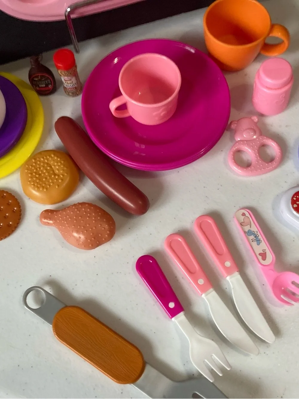 Pink Kids Play Tea & Kitchen Set - Fashion Girls